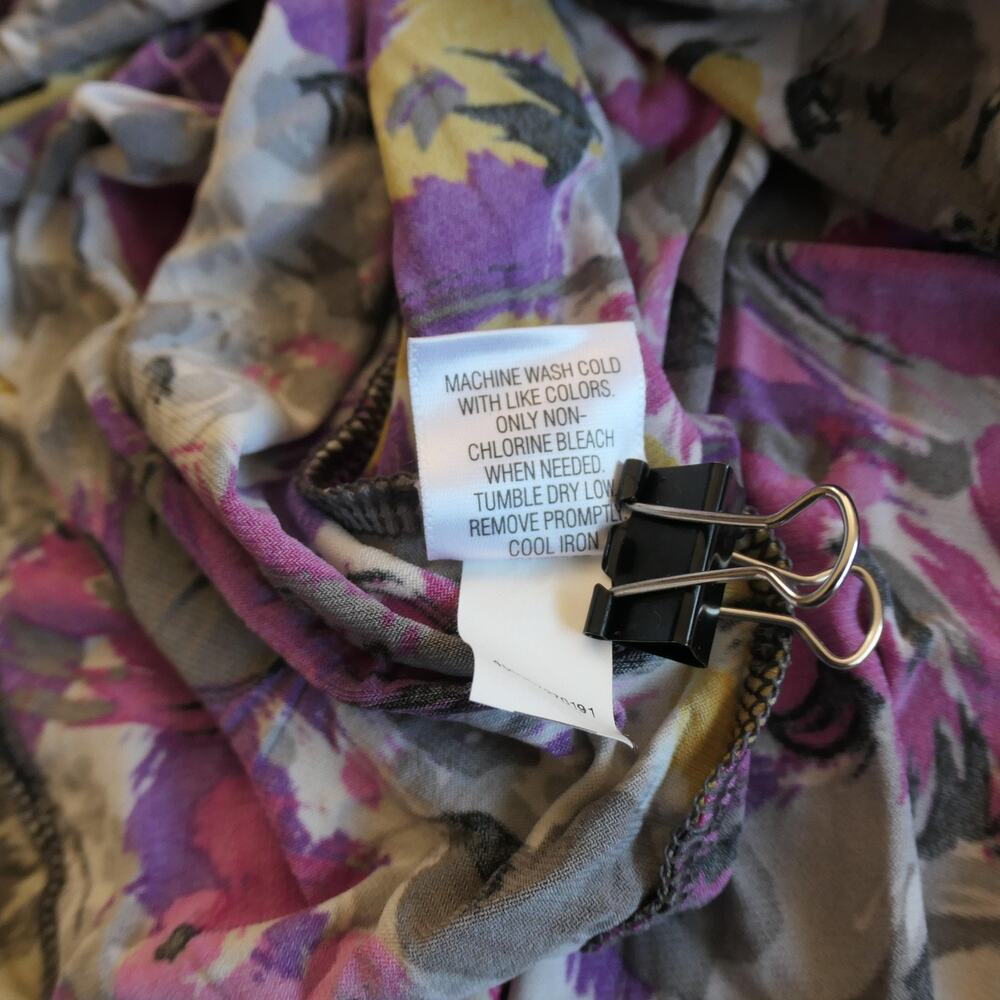 Kohls Floral Dress Womens Large Multicolor Fit Flare Knee Length Flutter Sleeve - Picture 11 of 12